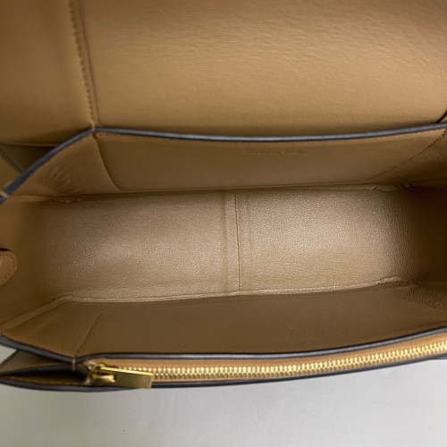 Celine Medium Frame Shoulder Bag Calfskin Natural Tan Beige