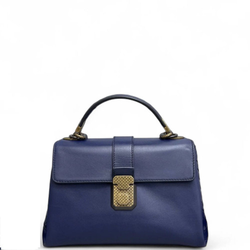 Bottega Veneta Small Piazza Bag Nappa Blue
