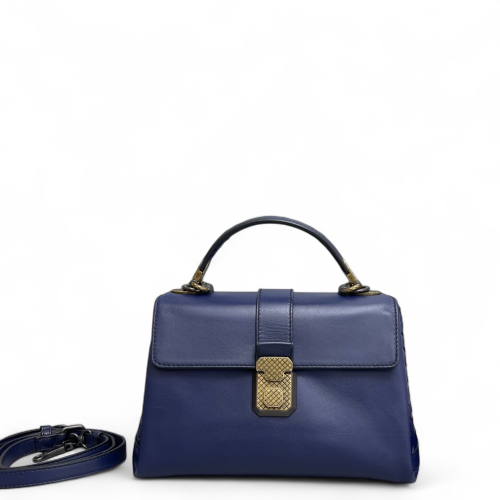 Bottega Veneta Small Piazza Bag Nappa Blue
