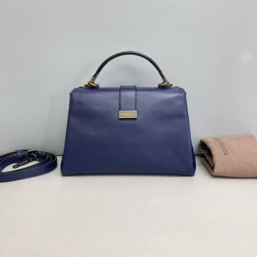 Bottega Veneta Small Piazza Bag Nappa Blue