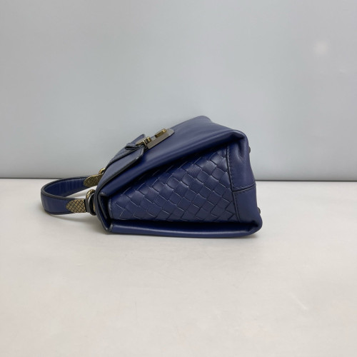 Bottega Veneta Small Piazza Bag Nappa Blue
