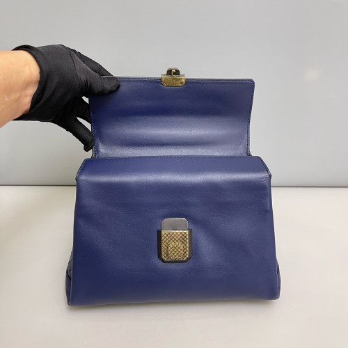 Bottega Veneta Small Piazza Bag Nappa Blue