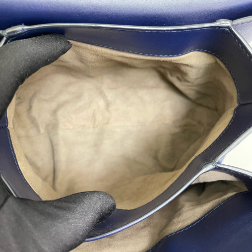 Bottega Veneta Small Piazza Bag Nappa Blue
