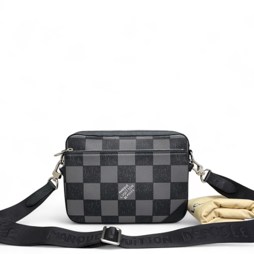 Louis Vuitton Trio Messenger Bag Damier Graphite Black Grey