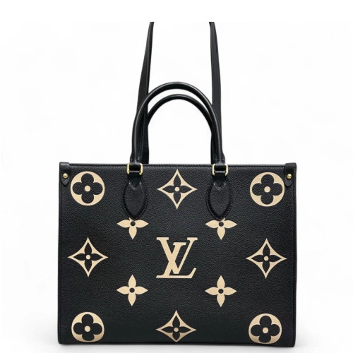 Louis Vuitton Onthego MM Monogram Empreinte Giant Black White