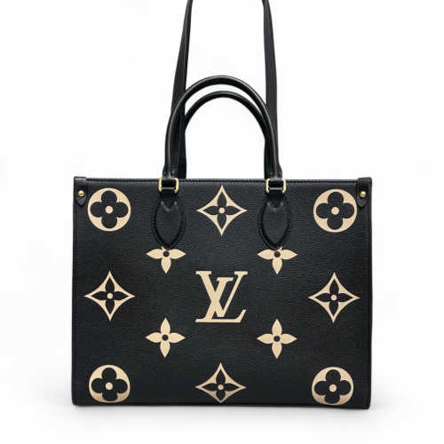 Louis Vuitton Onthego MM Monogram Empreinte Giant Black White