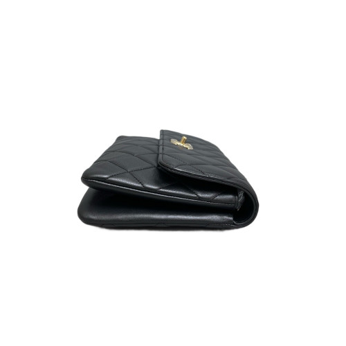 Chanel Quilted Trendy Cc Flap Bag Lambskin Black