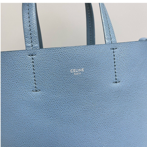 Celine Small Cabas Tote Grained Calfskin Blue