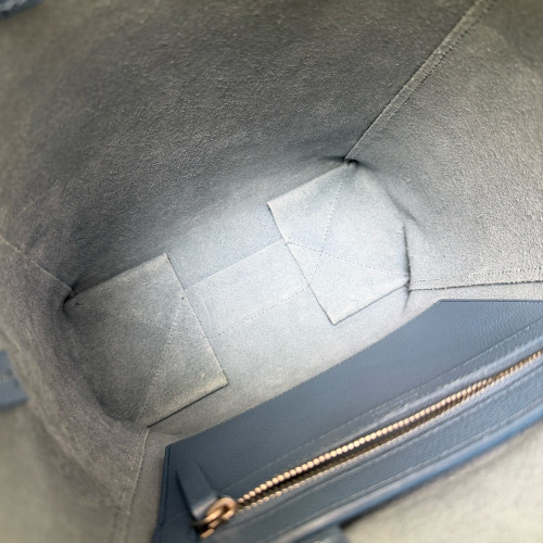 Celine Small Cabas Tote Grained Calfskin Blue