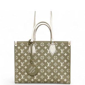 Louis Vuitton Onthego MM Monogram Empreinte White