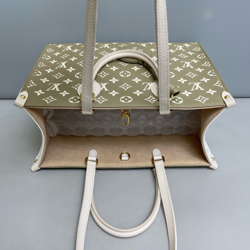 Louis Vuitton Onthego MM Monogram Empreinte White