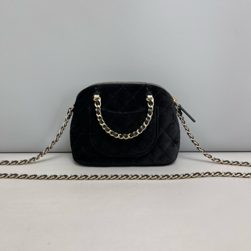 Chanel Quilted Dome Velvet Black