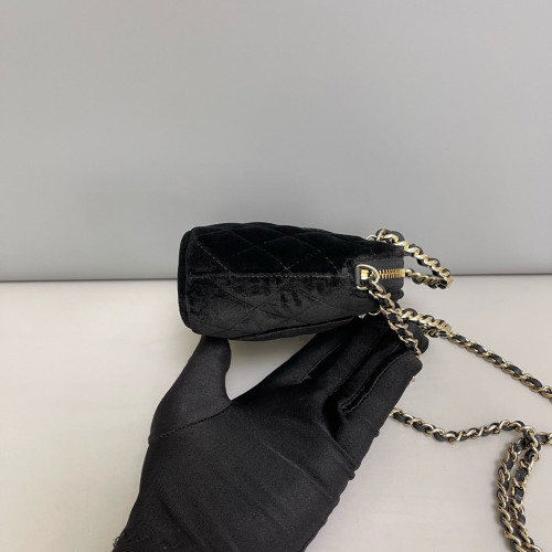 Chanel Quilted Dome Velvet Black