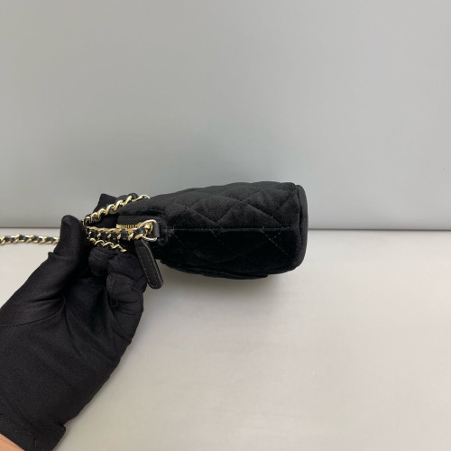Chanel Quilted Dome Velvet Black
