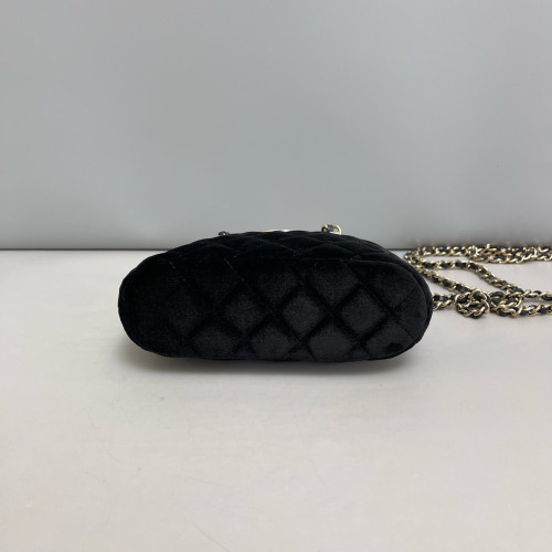 Chanel Quilted Dome Velvet Black