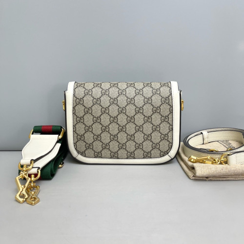 Gucci Mini Horsebit 1955 GG Monogram White