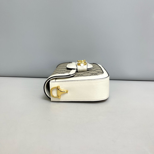 Gucci Mini Horsebit 1955 GG Monogram White