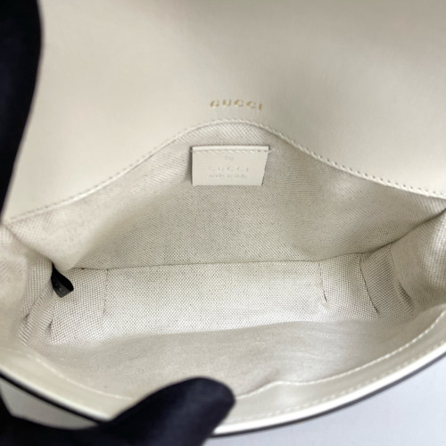 Gucci Mini Horsebit 1955 GG Monogram White