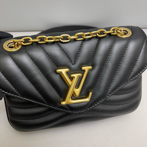 Louis Vuitton New Wave Chain Bag PM Calfskin Black