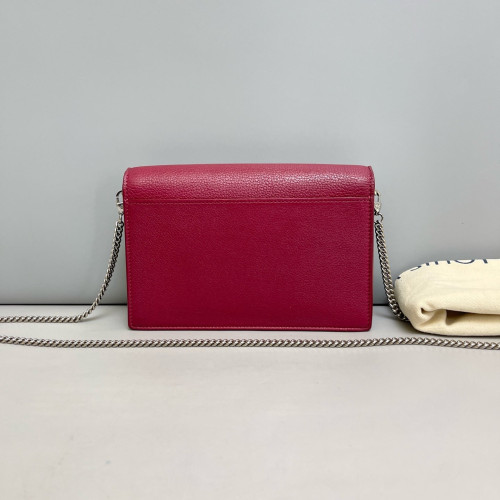Louis Vuitton Mylockme Chain Pochette Calfskin Burgundy Beige