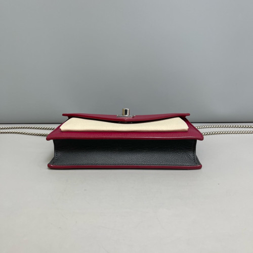 Louis Vuitton Mylockme Chain Pochette Calfskin Burgundy Beige
