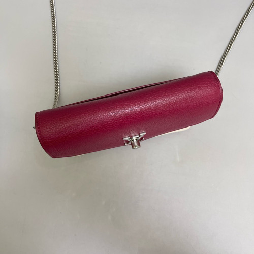 Louis Vuitton Mylockme Chain Pochette Calfskin Burgundy Beige