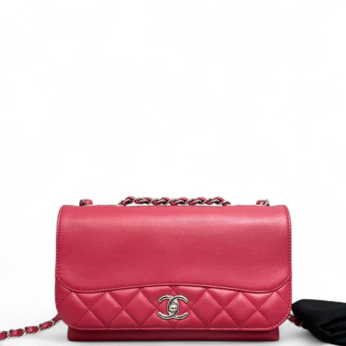 Chanel Quilted Flap Bag Calfskin Red