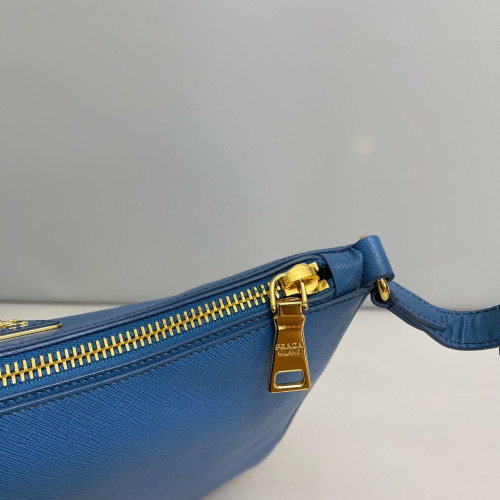 Prada Hobo Saffiano Calfskin Blue