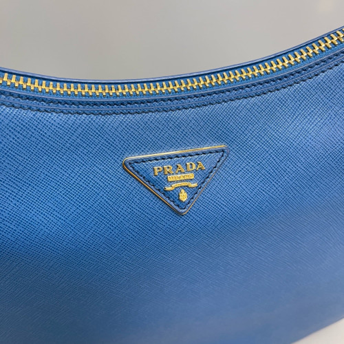 Prada Hobo Saffiano Calfskin Blue