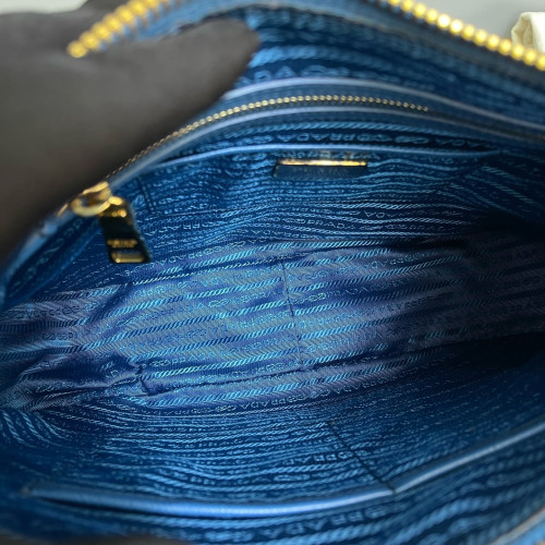 Prada Hobo Saffiano Calfskin Blue