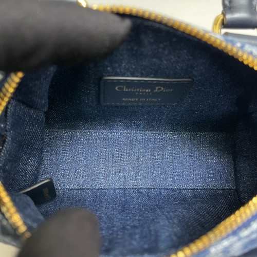 Dior Groove 17 Bag Denim Blue Navy