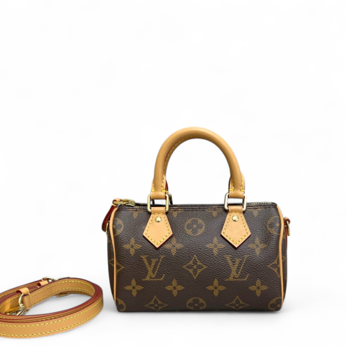 Louis Vuitton Nano Speedy Bandouliere Monogram Brown