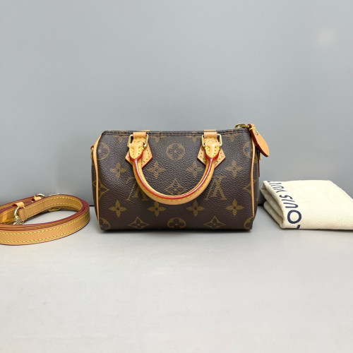 Louis Vuitton Nano Speedy Bandouliere Monogram Brown