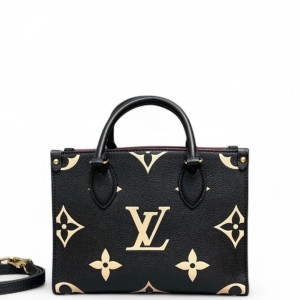 Louis Vuitton Onthego PM Monogram Empreinte Giant Black White