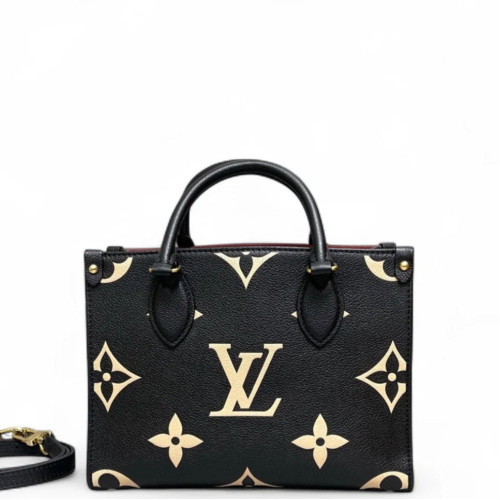 Louis Vuitton Onthego PM Monogram Empreinte Giant Black White Louis Vuitton Onthego PM Monogram Empreinte Giant Black White