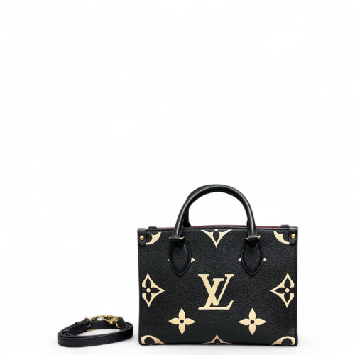 Louis Vuitton Onthego PM Monogram Empreinte Giant Black White Louis Vuitton Onthego PM Monogram Empreinte Giant Black White