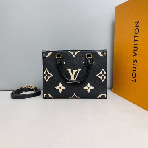 Louis Vuitton Onthego PM Monogram Empreinte Giant Black White Louis Vuitton Onthego PM Monogram Empreinte Giant Black White