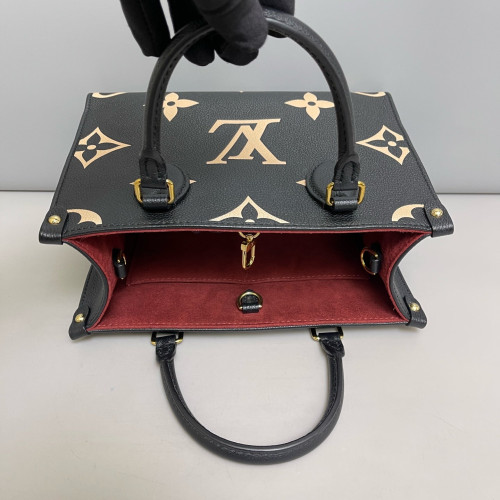 Louis Vuitton Onthego PM Monogram Empreinte Giant Black White Louis Vuitton Onthego PM Monogram Empreinte Giant Black White