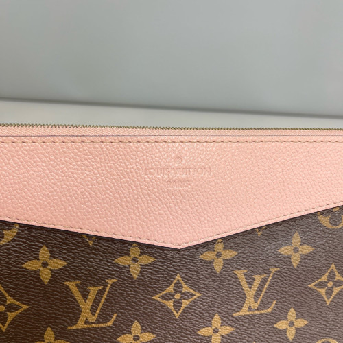 Louis Vuitton Daily Pouch Monogram Pink Brown