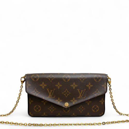 Louis Vuitton Pochette Felicie Chain Wallet Monogram Brown Louis Vuitton Pochette Felicie Chain Wallet Monogram Brown