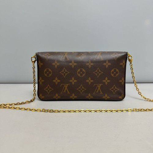 Louis Vuitton Pochette Felicie Chain Wallet Monogram Brown Louis Vuitton Pochette Felicie Chain Wallet Monogram Brown