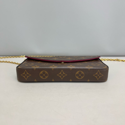 Louis Vuitton Pochette Felicie Chain Wallet Monogram Brown Louis Vuitton Pochette Felicie Chain Wallet Monogram Brown