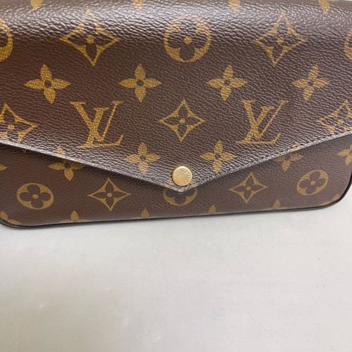 Louis Vuitton Pochette Felicie Chain Wallet Monogram Brown Louis Vuitton Pochette Felicie Chain Wallet Monogram Brown