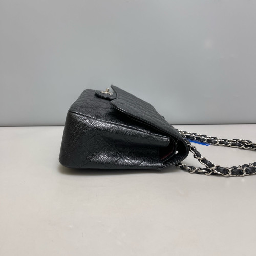 Chanel Quilted Jumbo Double Flap Grained Calfskin Black