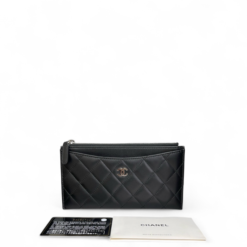 Chanel Quilted Continental Wallet Calfskin Black