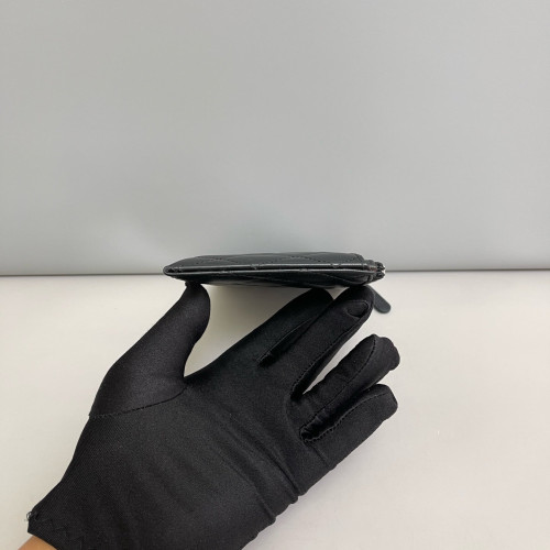 Chanel Quilted Continental Wallet Calfskin Black