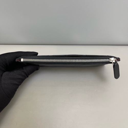 Chanel Quilted Continental Wallet Calfskin Black