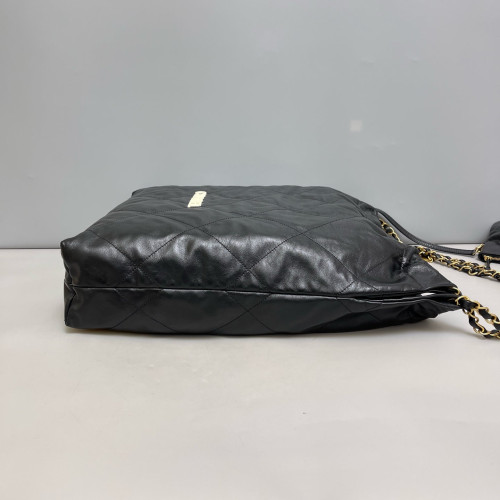 Chanel Quilted Medium 22 Bag Calfskin Black