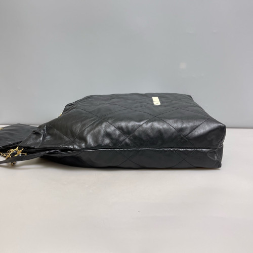 Chanel Quilted Medium 22 Bag Calfskin Black