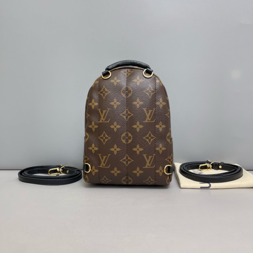Louis Vuitton Palm Springs Backpack Mini Monogram Brown Black